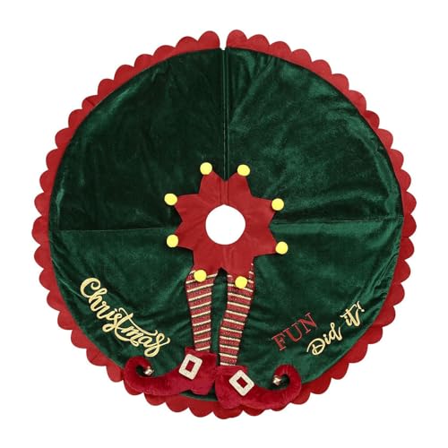 Saia para árvore de Natal 3D Elfo Capa para pés de árvore de Natal Tapete de Base Decorações para Ca