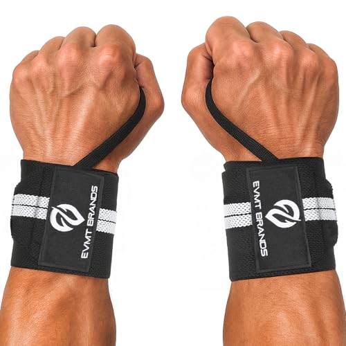 EVMT Premium Wrist Wraps for Weightlifting | Durable Lifting Straps for Enhanced Wrist Support |