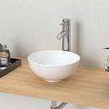 J-FAMILY Fregadero pequeño de 11 pulgadas para baño, lavabo pequeño