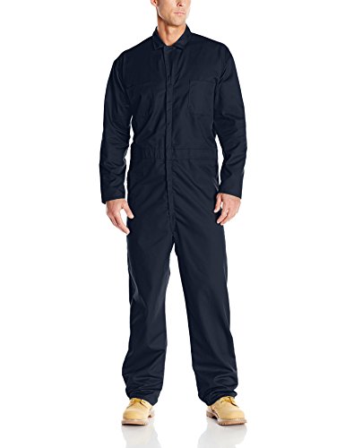Red Kap Men's Sleeve Twill Action Back Coverall, Navy, 52 Long