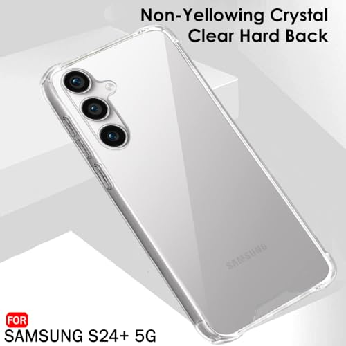 Image of TheGiftKart Crystal Clear Back Cover Case for Samsung Galaxy S24 Plus 5G | 360 Degree Protection | Shock Proof Design | Transparent Back Cover Case for Samsung S24 Plus (PC & TPU, Transparent Bumper)