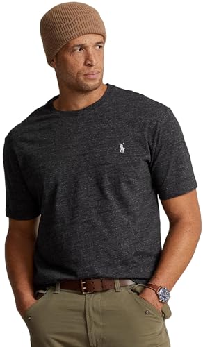 Image of POLO RALPH LAUREN Mens Big & Tall Crew Neck T-Shirt (2LT, BlackHtr)