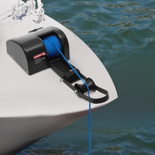 Cabrestante eléctrico ancla 45LBS con control remoto miniatura 6