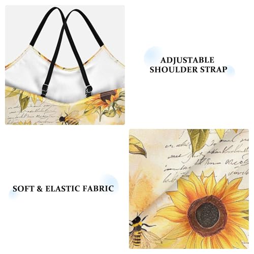 Toddler Girl Swimsuit 1-Piecing Bathing Suits for Girls Toddler Girl Swim Suit Beach Swimwear Vintage Sunflowers3