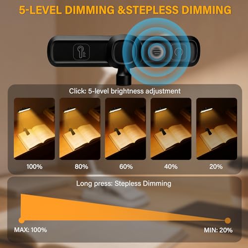 Lampe de lecture rechargeable bureau intensité variable 3 modes - 3