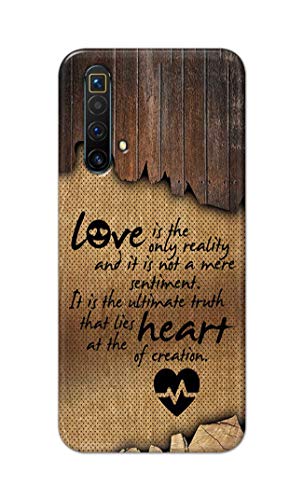 Image of PRINTFIDAA Love is The Only Reality and It is Not Mere Sentiment Printed Designer Hard Case for Realme X3 / X50 5G / X3 SuperZoom Back Cover -(e) RPM1010