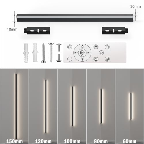 Aplique de pared de aluminio negro minimalista con diseño LED de esquina 5