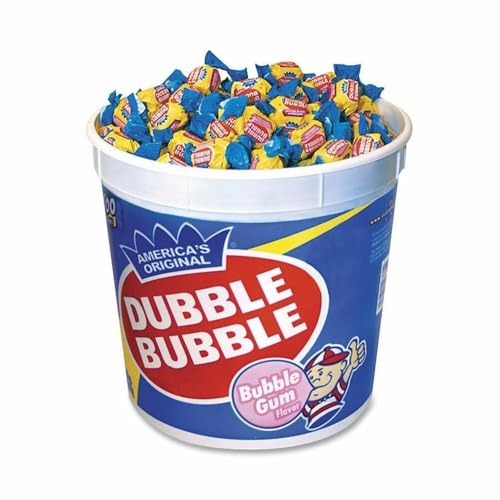 America's Original Dubble Bubble Bubble Gum 47.6 Ounce Value Tub 300 Individually Wrapped Pieces
