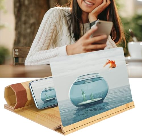2 A 4 Vezes Lupa De Tela De Madeira Dobrável Amplificador De Tela Para Celular Hd Para Vídeos De Filmes