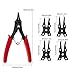 Rowiz 4 in 1 Snap Ring Pliers Set for Removal of Retaining Clip Circlip Snap Rings Wrist Pin Clips Internal External CirClips Automotive and Engine Repair Projects