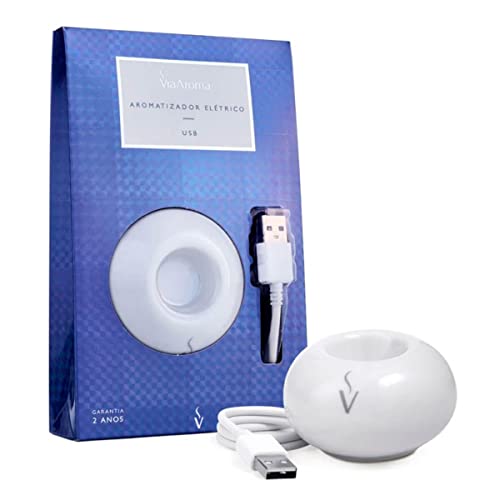 AROMATIZADOR ELÉTRICO USB PORTATIL COM LED - VIA AROMA