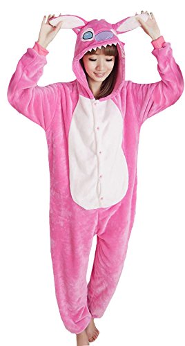 GEMVIE 1Pc Pyjama Combinaison Coton Femme Stitch Rose Taille S Cover