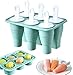 Ventdest Moule à Glace en Silicone, 6 Cellules Pliable Moule pour Glace Enfant, Réutilisable Moule à Popsicle avec Batonnet, Sans BPA, pour Glace Maison, Sorbet, Yoghurt, Jus