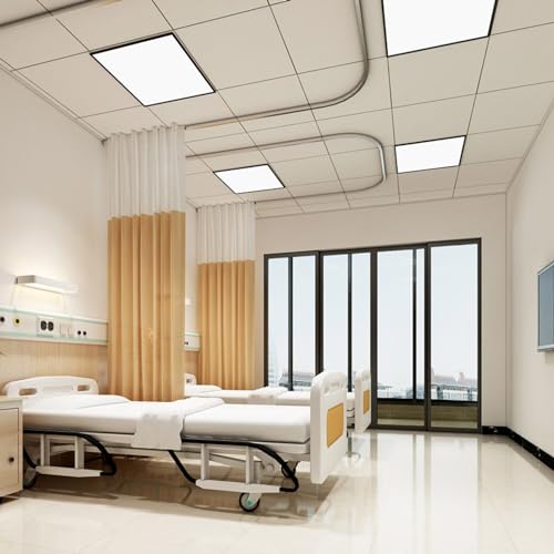 Trimold White Smooth Drop Ceiling Tiles, Easy Drop-in Installation PVC Panels, Waterproof, Reusable & Fire-Rated, No Sag and Breakage, 12-Pack of 2ft x 2ft Cover 48 Sq.Ft - Thumbnail 7