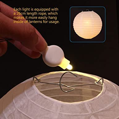 Lanterna di carta, luci a LED a batteria, super
