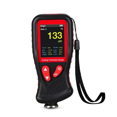 Coating Thickness Gauge Car 0.1micron/0-1300/1800um Paint Film Thickness Tester Color Display Measuring FE/NFE(GT230)