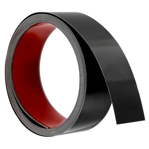 Moldura de pared de acero inoxidable autoadhesiva uxcell negra espejo de 16.4 pies 2