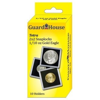 Guardhouse Tetra Snap Lock 2×2 1/10 oz AGE Coin Holder 10...