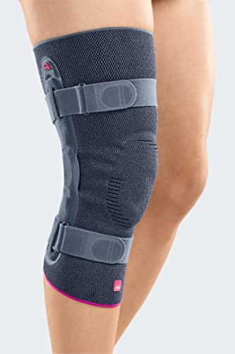 medi - Genumedi pro | Rodillera con patela de rótula | Plata | Tamaño I | Rodillera para estabilización de la rodilla | Soporte de rodilla con correas | Vendaje de rodilla estabilizador