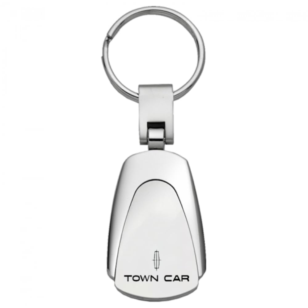 Au-Tomotive Gold Inc. Officially Licensed Silver Teardrop Keychain for Lincoln Town Car
