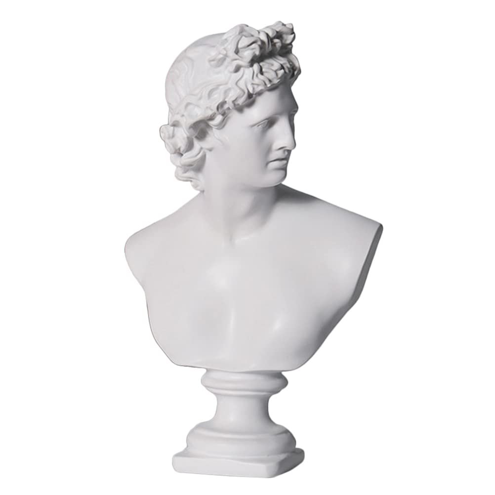 Statua in Resina Mitologica Decorativa da Interno, Ornamento Artigianale Elegante per Casa e Ufficio, Scultura Mitologica Unica in Resina Bianca per Arredamento Nordico