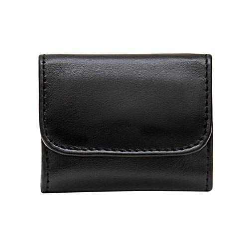 Maruse Slim Handmade Italian Leather Coin Purse for Women and Men - Black Small Coin Pouch with Magnetic Closure, Perfect Change Purse and Stylish Leather Pouch.2