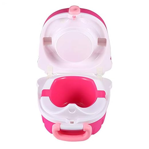 ONEDONE Small Portable Potty for Toddler Travel Outdoor Toilet Squatting Potty for Baby Potty Training (Girl)