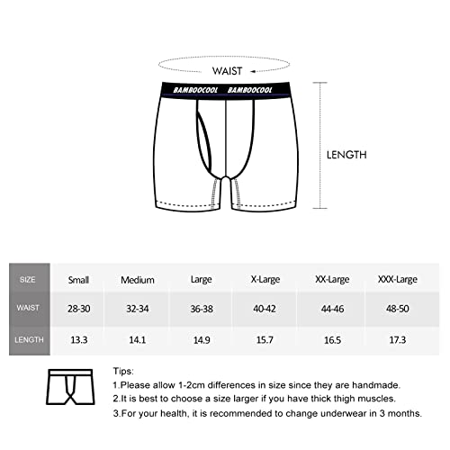 Bamboo Cool Men's Underwear Boxer Briefs Soft Comfortable Breathable Bamboo Viscose Underwear Trunks For Men 3 Pack #TOP5