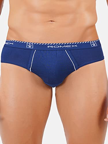 Image of RAMRAJ COTTON Men Pack Of 4 Solid Cotton Briefs | Soft Stretch Outer Elastic Waistband | Comfortable Daily Innerwear
