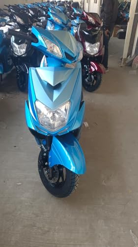 Image of ULTRABIKES Aura Electric Scooter with 48V 24AH Lithium Ion Battery|2 Year Warranty On Battery|60 KM Range On Single Charge|3 Speed Modes|USB Charging Facility I 45 KMPH TOP Speed (Blue),for Adult