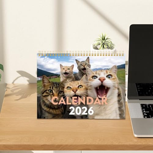 Artistic Cat Wall Calendar - Cat Stationery, 2d Acrylic Holiday Pendant Gift Decor, 2026 Aesthetic Desk Calendar - For Home Family Organizing Study Table Workplace School Planning Friends - Image 7