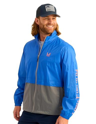 HUK Men's Tradewinds Jacket, Lightweight, Waterproof Windbreaker with UPF Sun Protection