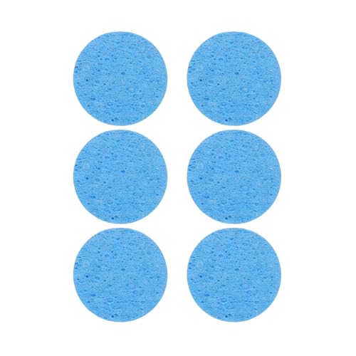 Image of HARFINGTON 6pcs Soldering Iron Cleaning Sponge 1.97 inch Replacement Sponge High Temperature for Cleaning Welding Soldering Iron Tip, Blue