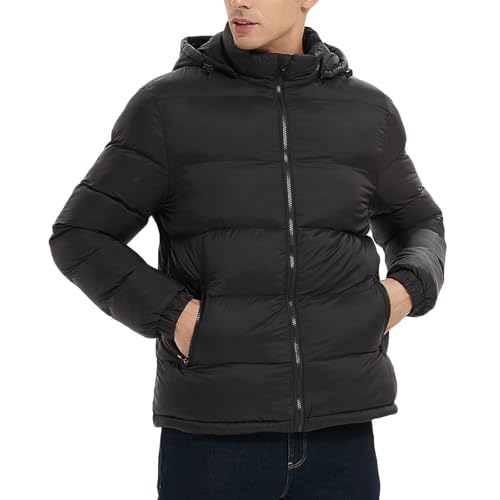 Chaqueta De Algodón Slim Fit Con Capucha Parka Hombres...