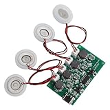 Quatre modules d'humidificateur : le kit de bricolage comprend un circuit imprimé et 4 tablettes d'atomisation microporeuses pour des configurations de brumisation polyvalentes ; permet des configurations de pulvérisation dynamique, unique et multi-buses pour correspondre aux projets d'humidification