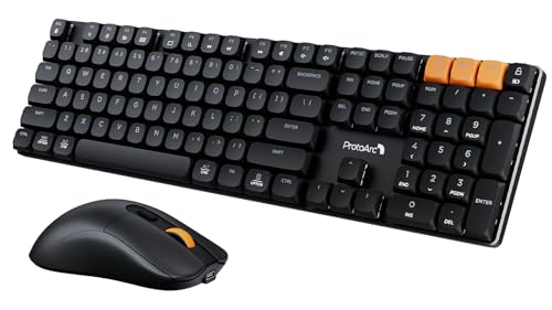ProtoArc KM310 Mechanical Keyboard and Mouse, Wireless...