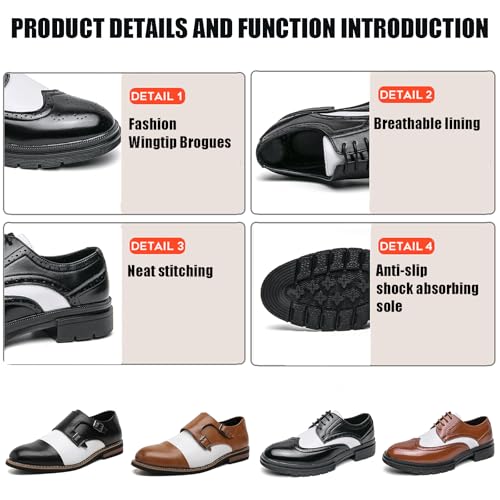 Men's Double Monk Strap Slip on Penny Loafer Fashion Pointed Toe Colorblock Formal Business Office Shoes for Daily Prom Party Tuxedo Dress Shoes3