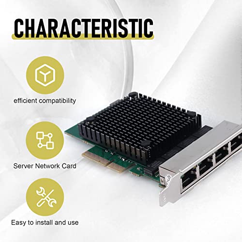 PCIE X4 2.5G Tarjeta de Red Gigabit RTL8125B 4 Puertos Ethernet para Escritorio y Servidor, verde miniatura 6