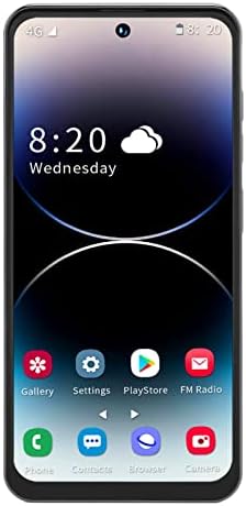 Heayzoki I14 Pro Max Android Smartphone, 6.7 Inch Unlocked Cell Phone 4G Cell Phone for Android 12, 4GB 128GB Smartphone with 4000mAh Battery(Black) (Black US)