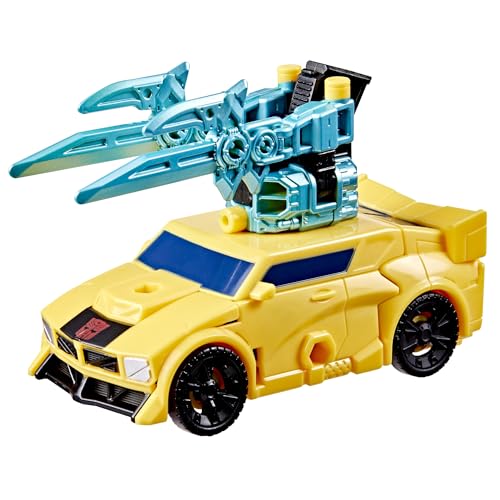 Miniatura 4 de Transformers Hasbro Cyberworld, Bumblebee, Figura de Acción 2 en 1, Robot de Juguete o Coche Deportivo Amarillo, Accesorio de Cañón, Coleccionable, Regalos para Niños y Niñas 6 Años o Más