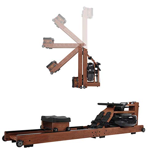 Preisvergleich Produktbild WN-PZF Premium Water Rudergerät Mit Klappfunktion Ruderbank, Joint Schonenden Training Doppelrutsche, Wasserbeständigkeit Mit LCD-Display, Echtholz