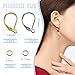 TOAOB 120pcs 18K Gold Plated Leverback Earwires French Earring Hooks Gold and Silver Stainless Steel Colors 10x15mm Interchangeable Dangle Ear Wires with Jump Rings for Jewelry Making