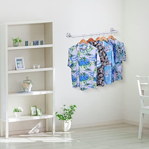Heavy Duty 30 Inch Wall Mount Industrial Pipe Clothing Rack