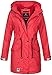 Produktbild Navahoo Damen Softshell Jacke Winterjacke wasserabweisend Outdoor lang B678 [B678-Deik-Rot-Gr.XL]