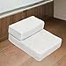 Bothyi Dog Stairs Pet Climbing Steps Widen Pedal 2 Tier Portable Pet Stairs with Removable Washable Cover for Small Dogs & Cats, Light Gray