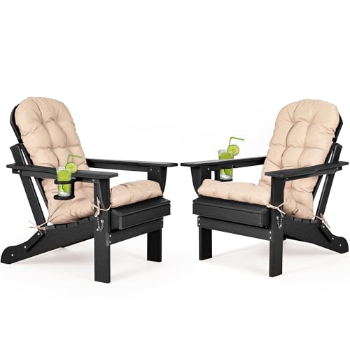 nalone Folding Adirondack Chairs Set of 2 with Cushions...
