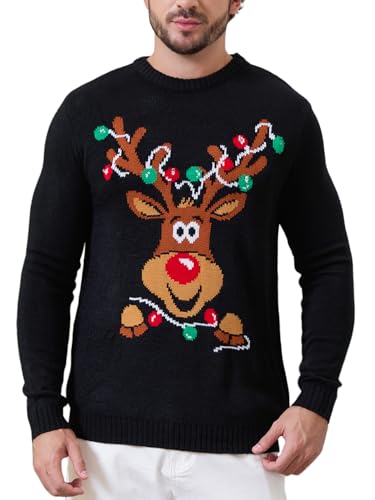 Ventelan Men'S Ugly Christmas Sweater Funny Santa Xmas Crew Neck Sweaters 1 Ventelan Men’S Ugly Christmas Sweater Funny Santa Xmas Crew Neck Sweaters
