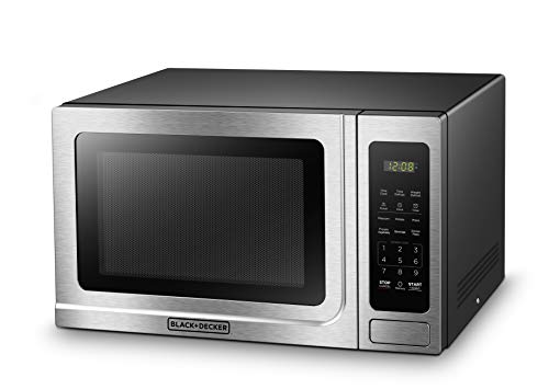 Black+Decker Em036Ab14 Digital Microwave Oven With Turntable Push-Button Door, Child Safety Lock, Stainless Steel, 1.4 Cu.ft #TOP7