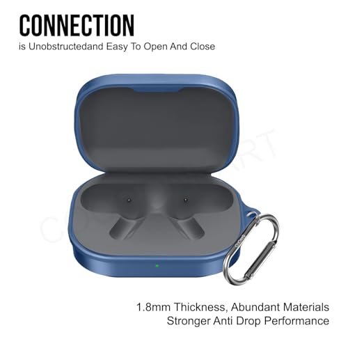 Image of Soft Silicone Case Cover Compatible for Realme Buds Air 8 (Blue)