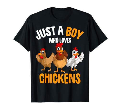 Just a Boy who loves Chickens Kids Boys Chicken T-Shirt